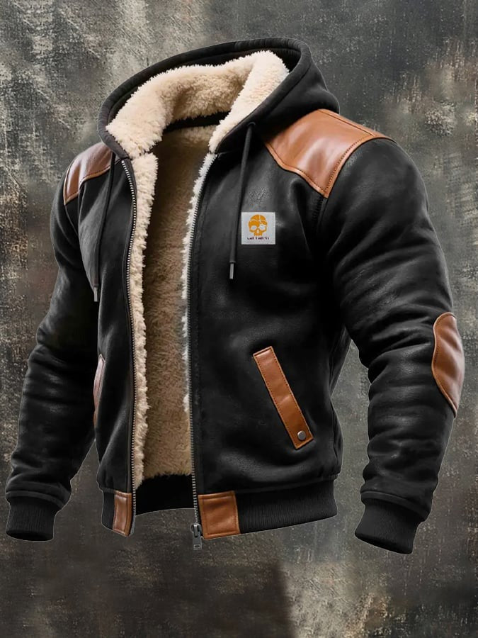 BRUNEL PARIS | VESTE VINTAGE EN DAIM AVEC CAPUCHE