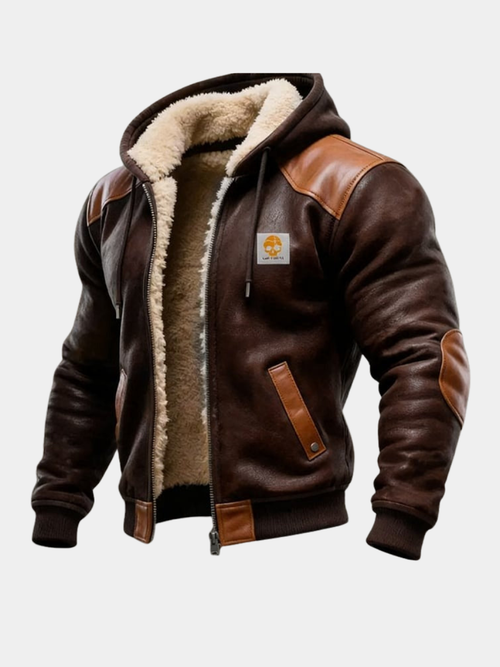 BRUNEL PARIS | VESTE VINTAGE EN DAIM AVEC CAPUCHE