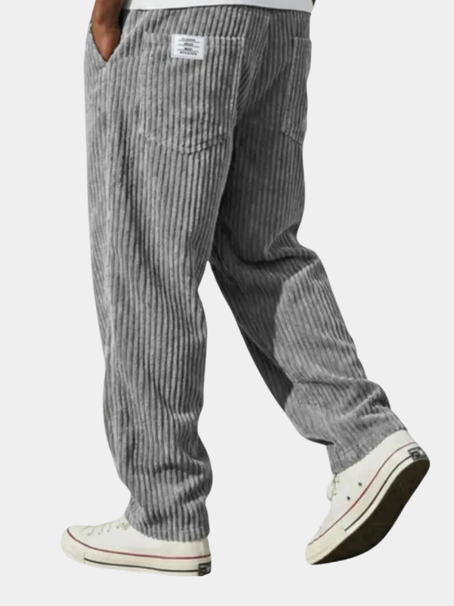 BRUNEL PARIS | Pantalon en velours côtelé à taille élastique pour homme