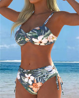 ENSEMBLE TANKINI IMPRIMÉ TROPICAL POUR FEMME