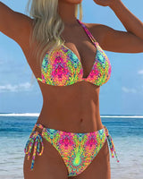 ENSEMBLE TANKINI IMPRIMÉ MULTICOLORE POUR FEMME