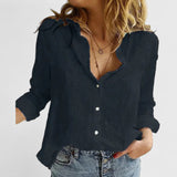 BRUNEL PARIS | Chemise en lin boutonnée col à revers femme