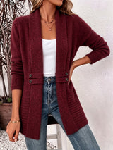 BRUNEL PARIS | Cardigan Femme Élégant - Devant Ouvert & Taille Cintrée