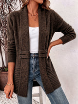 BRUNEL PARIS | Cardigan Femme Élégant - Devant Ouvert & Taille Cintrée