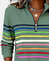 BRUNEL PARIS | PULL RAYÉ À FERMETURE ÉCLAIR POUR FEMMES