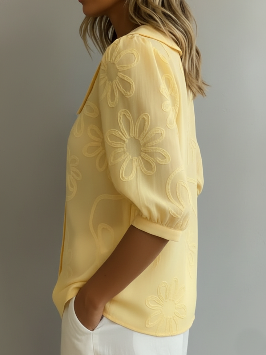 BRUNEL PARIS | Blouse légère florale élégance naturelle