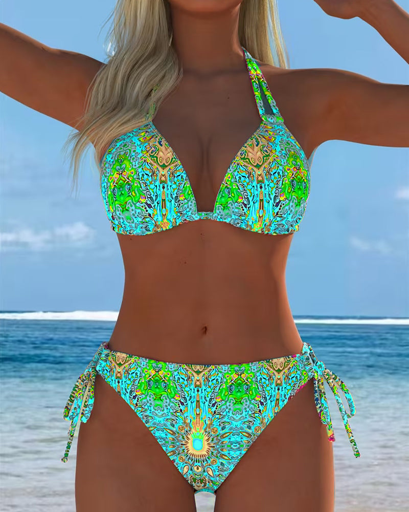 ENSEMBLE TANKINI IMPRIMÉ MULTICOLORE POUR FEMME