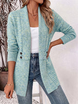 BRUNEL PARIS | Cardigan Femme Élégant - Devant Ouvert & Taille Cintrée