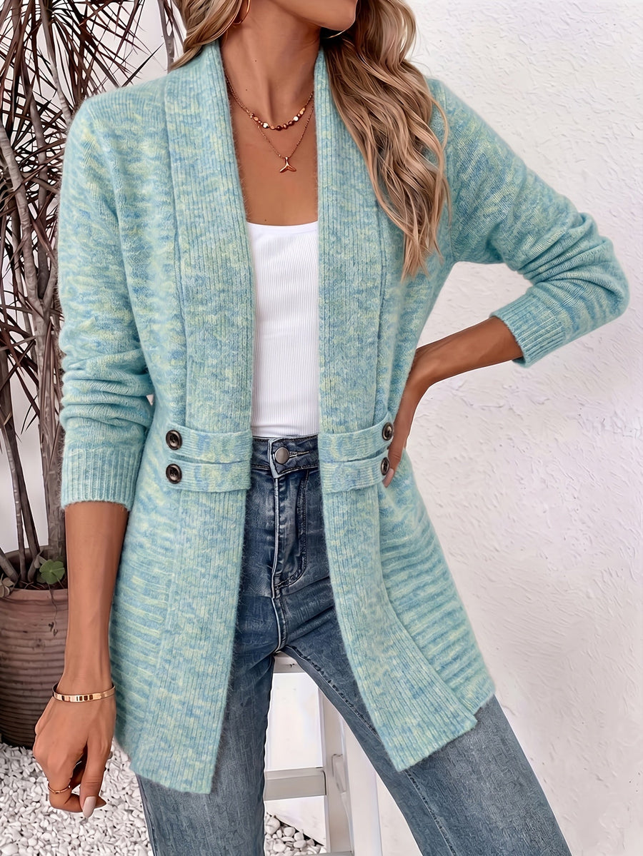 BRUNEL PARIS | Cardigan Femme Élégant - Devant Ouvert & Taille Cintrée