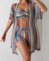 ENSEMBLE TANKINI IMPRIMÉ AVEC COUVRANT POUR FEMME