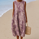 BRUNEL PARIS | Robe Midi Fleurie Ample Camouflage Ventre Livia