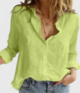 BRUNEL PARIS | Chemise en lin boutonnée col à revers femme