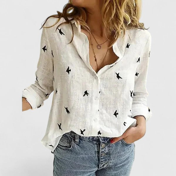 BRUNEL PARIS | Chemise en lin boutonnée col à revers femme