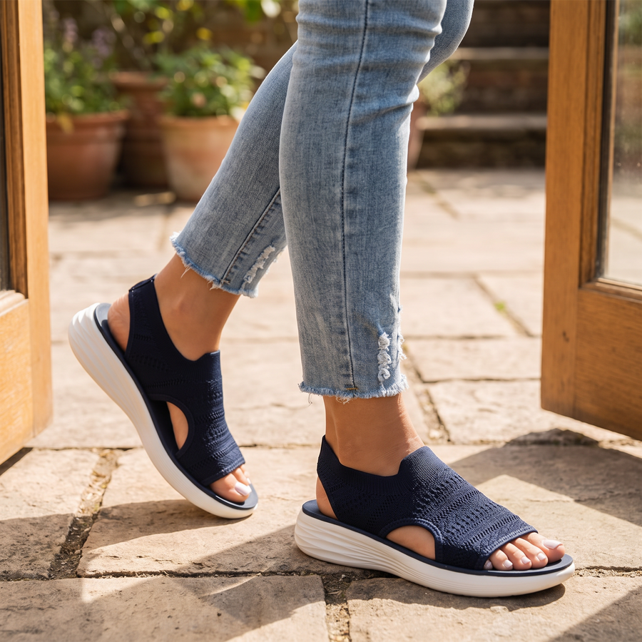 BRUNEL PARIS | Sandales en Tricot Respirant à Plateforme