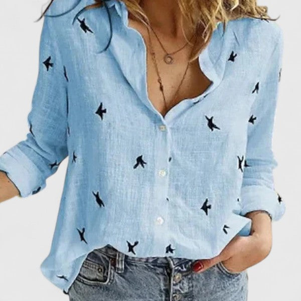 BRUNEL PARIS | Chemise en lin boutonnée col à revers femme