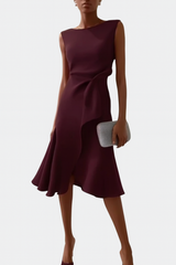 BRUNEL PARIS | Robe Midi Asymétrique Drapée