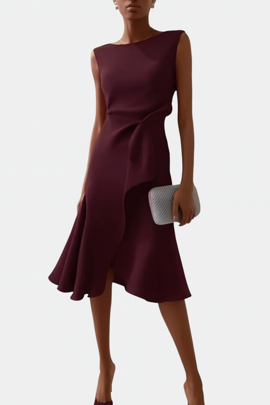BRUNEL PARIS | Robe Midi Asymétrique Drapée