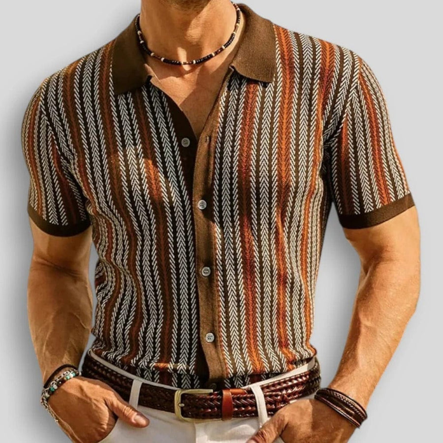 BRUNEL PARIS | POLO MAILLE CHEVRON POUR HOMME