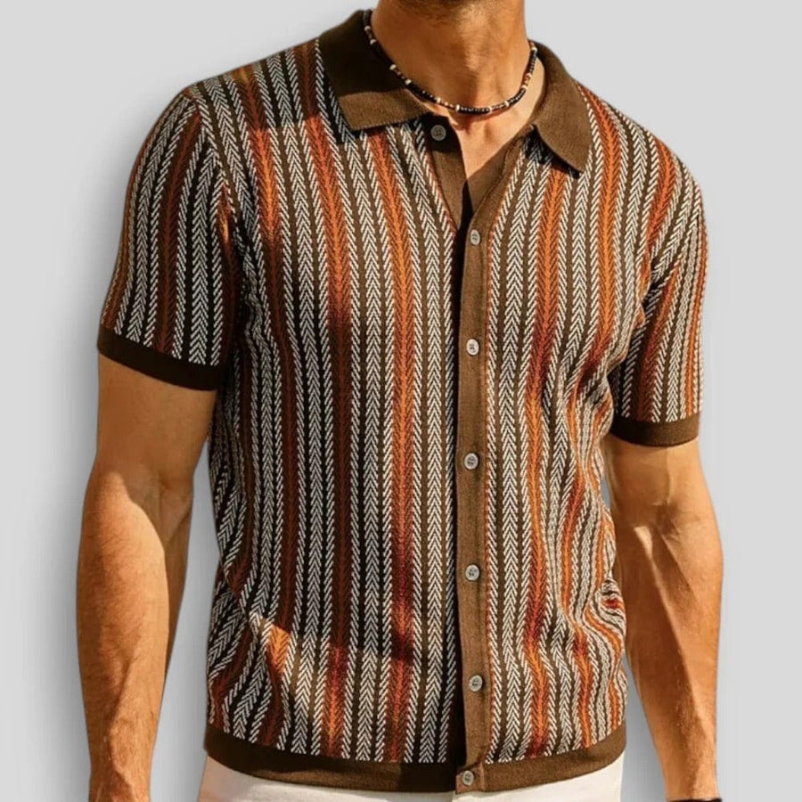BRUNEL PARIS | POLO MAILLE CHEVRON POUR HOMME