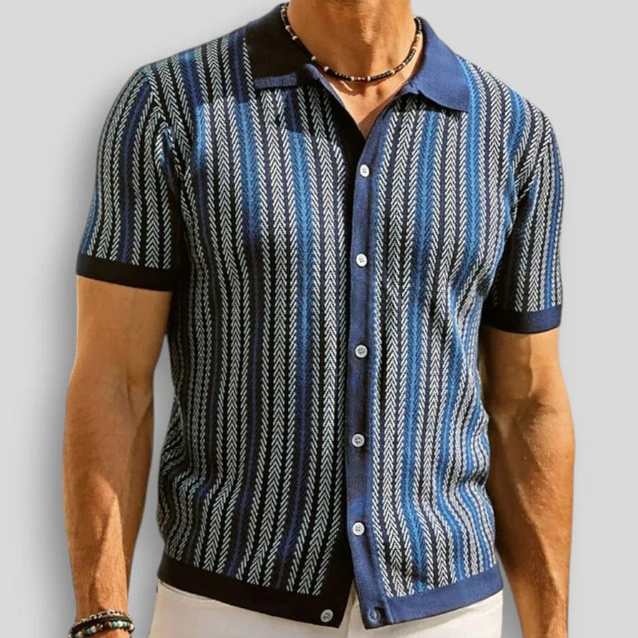 BRUNEL PARIS | POLO MAILLE CHEVRON POUR HOMME