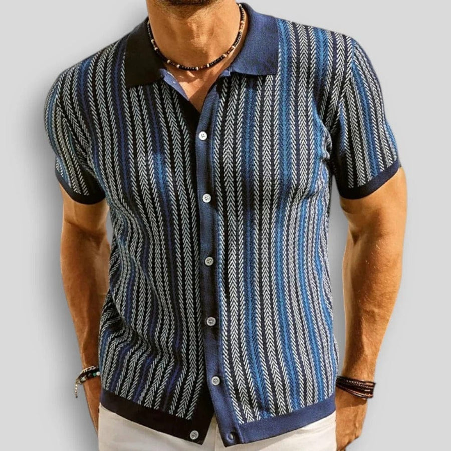 BRUNEL PARIS | POLO MAILLE CHEVRON POUR HOMME