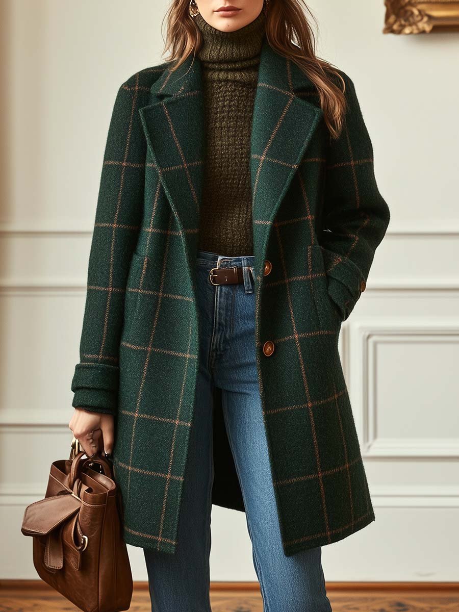 BRUNEL PARIS | MANTEAU À CARREAUX POUR FEMMES
