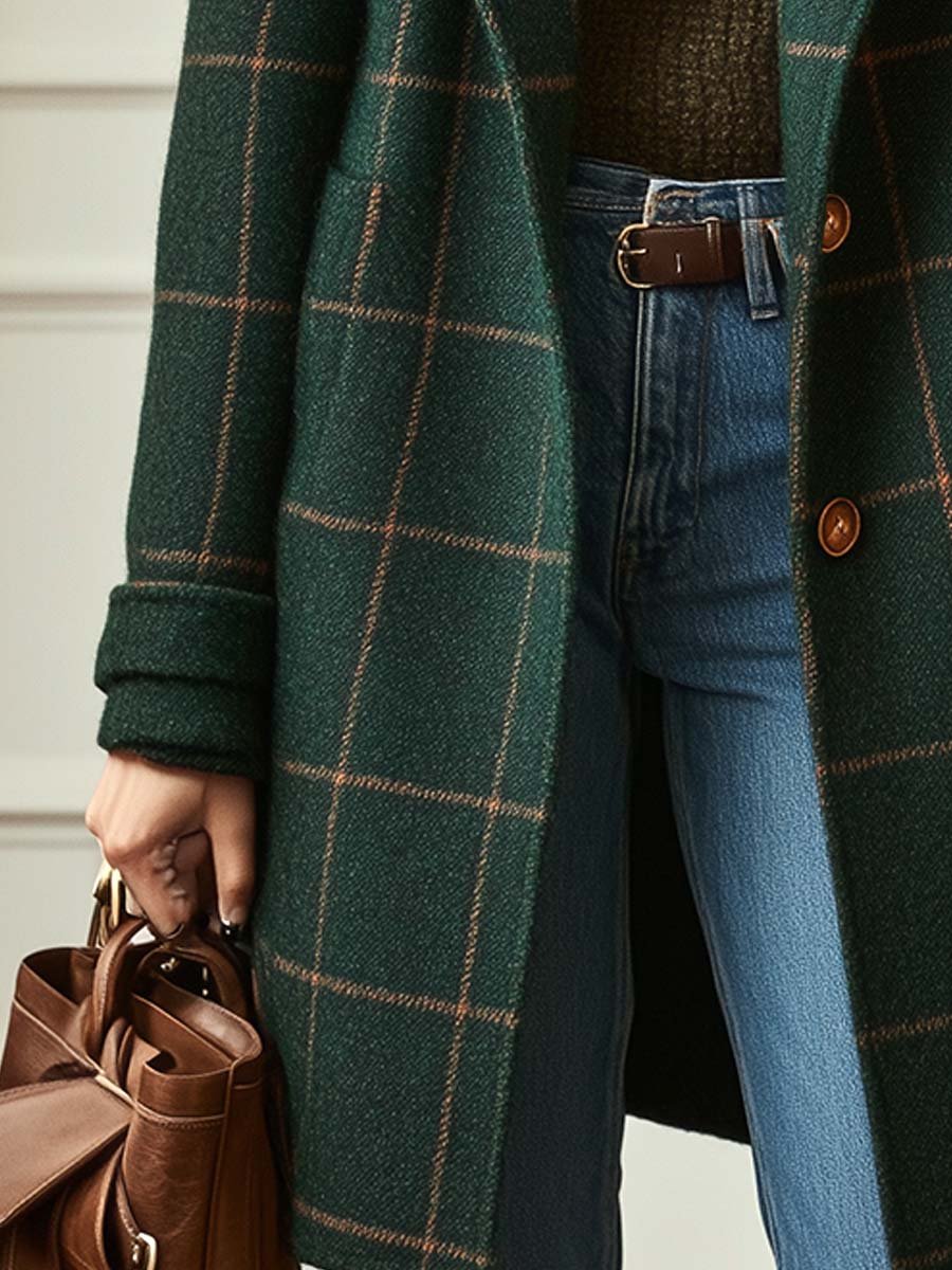 BRUNEL PARIS | MANTEAU À CARREAUX POUR FEMMES