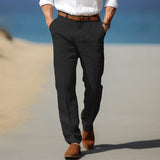 PANTALON HOMME LUXE EN LIN PREMIUM (AVEC PASSANTS POUR CEINTURE)