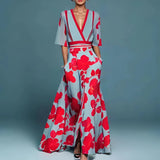BRUNEL PARIS | ROBE FLORALE COL V POUR FEMMES