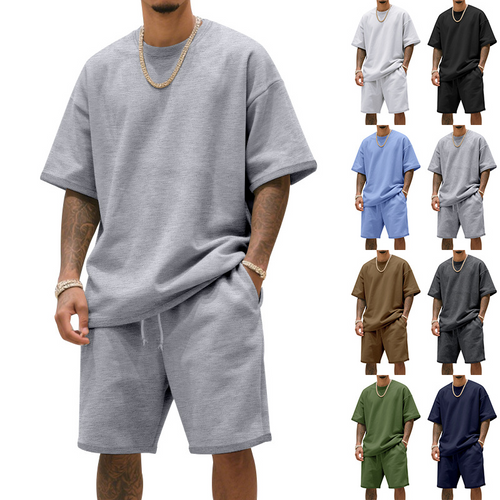 BRUNEL PARIS | 👕 50% DE RÉDUCTION ! 🔥 Ensemble Loisirs Homme – T-Shirt & Short – Confortable & Respirant – Parfait pour les Journées Chaudes, le Sport ou la Plage – Look Décontracté 2 Pièces 🩳