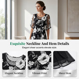 BRUNEL PARIS | Robe en mousseline élégante à fleurs pour femme