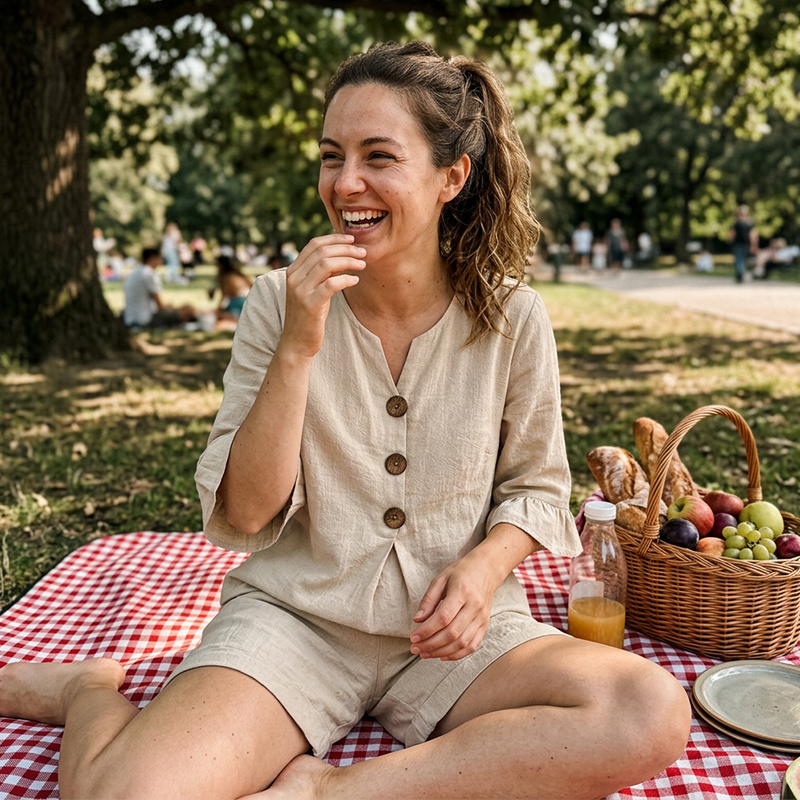 BRUNEL PARIS | ✨Ensemble décontracté deux pièces en coton pour femme