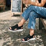BRUNEL PARIS | Sandales en Tricot Respirant à Plateforme