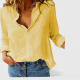 BRUNEL PARIS | Chemise en lin boutonnée col à revers femme